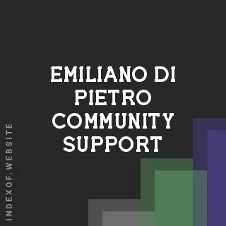 Emiliano Di Pietro Community Support | Indexof