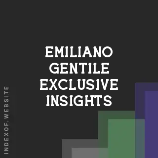 Emiliano Gentile Exclusive Insights | Indexof