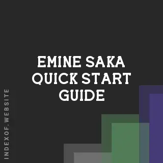 Emine Saka Quick Start Guide | Indexof