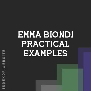 Emma Biondi Practical Examples | Indexof