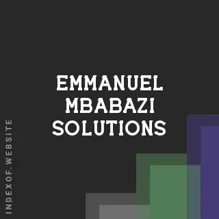 Emmanuel Mbabazi Solutions | Indexof