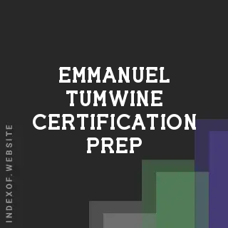 Emmanuel Tumwine Certification Prep | Indexof