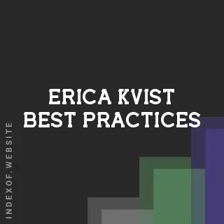 Erica Kvist Best Practices | Indexof
