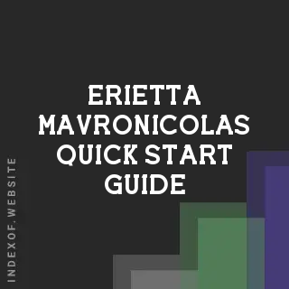 Erietta Mavronicolas Quick Start Guide | Indexof