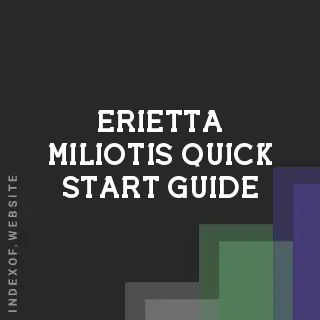Erietta Miliotis Quick Start Guide | Indexof