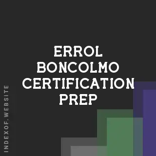 Errol Boncolmo Certification Prep | Indexof