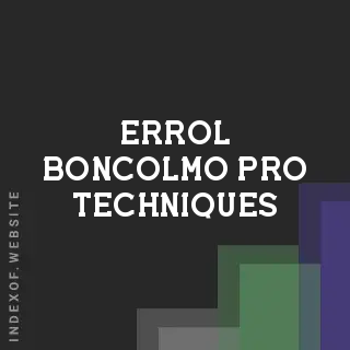 Errol Boncolmo Pro Techniques | Indexof
