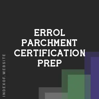 Errol Parchment Certification Prep | Indexof