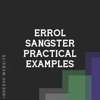 Errol Sangster Practical Examples | Indexof