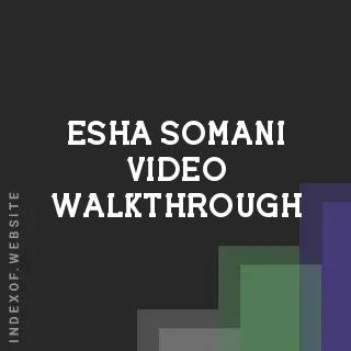 Esha Somani Video Walkthrough | Indexof