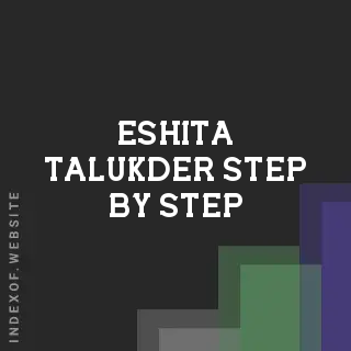 Eshita Talukder Step-by-Step | Indexof