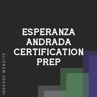 Esperanza Andrada Certification Prep | Indexof
