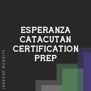 Esperanza Catacutan Certification Prep | Indexof