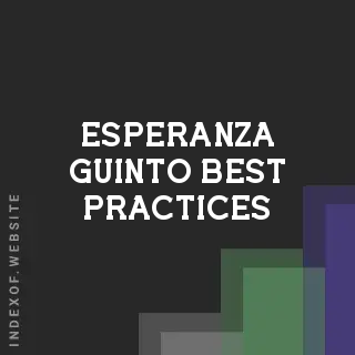 Esperanza Guinto Best Practices | Indexof