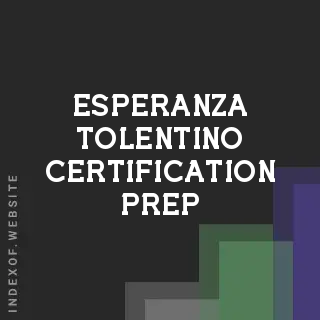 Esperanza Tolentino Certification Prep | Indexof