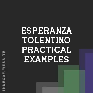 Esperanza Tolentino Practical Examples | Indexof
