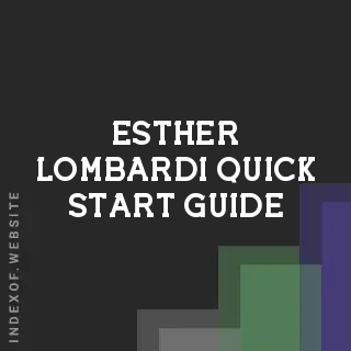 Esther Lombardi Quick Start Guide | Indexof