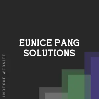 Eunice Pang Solutions | Indexof