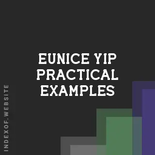Eunice Yip Practical Examples | Indexof