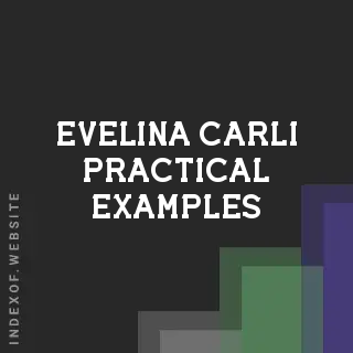 Evelina Carli Practical Examples | Indexof
