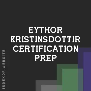 Eythor Kristinsdottir Certification Prep | Indexof