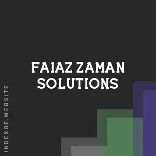 Faiaz Zaman Solutions | Indexof