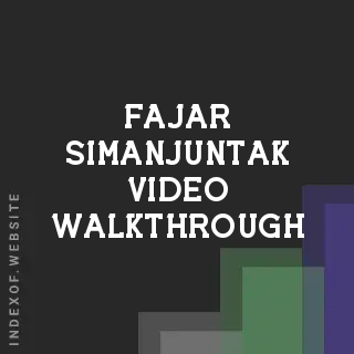 Fajar Simanjuntak Video Walkthrough | Indexof