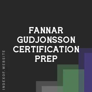 Fannar Gudjonsson Certification Prep | Indexof