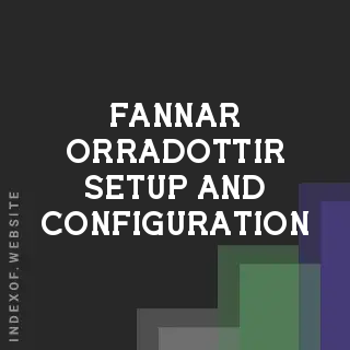 Fannar Orradottir Setup and Configuration | Indexof