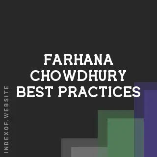 Farhana Chowdhury Best Practices | Indexof