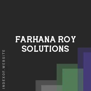 Farhana Roy Solutions | Indexof
