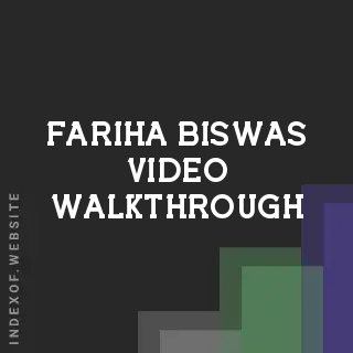 Fariha Biswas Video Walkthrough | Indexof