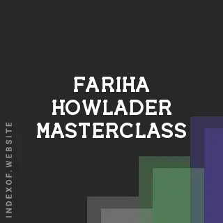 Fariha Howlader Masterclass | Indexof