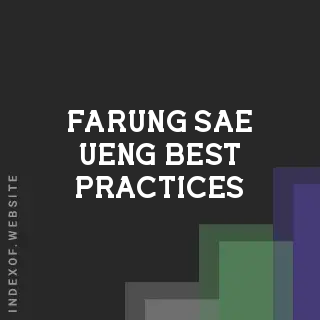 Farung Sae-ueng Best Practices | Indexof