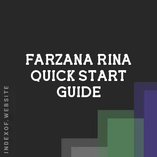Farzana Rina Quick Start Guide | Indexof