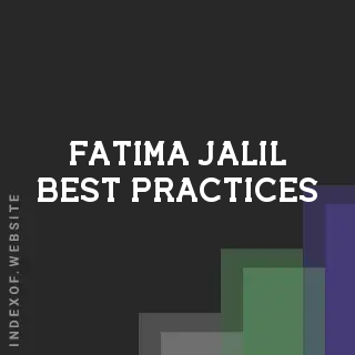 Fatima Jalil Best Practices | Indexof