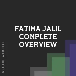 Fatima Jalil Complete Overview | Indexof