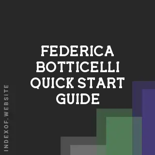 Federica Botticelli Quick Start Guide | Indexof