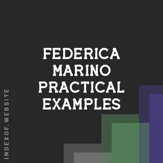 Federica Marino Practical Examples | Indexof