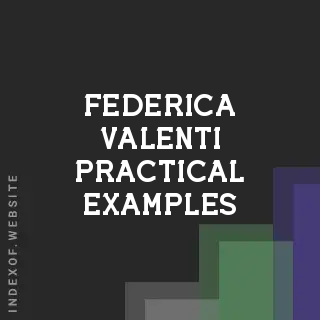 Federica Valenti Practical Examples | Indexof