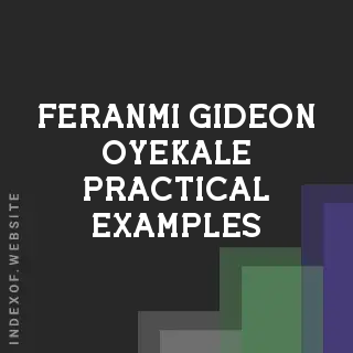 Feranmi Gideon Oyekale Practical Examples | Indexof
