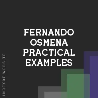 Fernando Osmena Practical Examples | Indexof