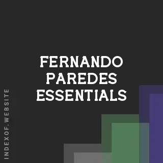 Fernando Paredes Essentials | Indexof
