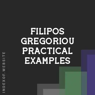 Filipos Gregoriou Practical Examples | Indexof