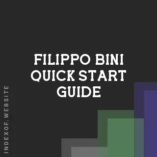 Filippo Bini Quick Start Guide | Indexof