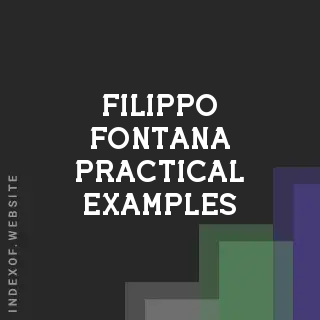Filippo Fontana Practical Examples | Indexof