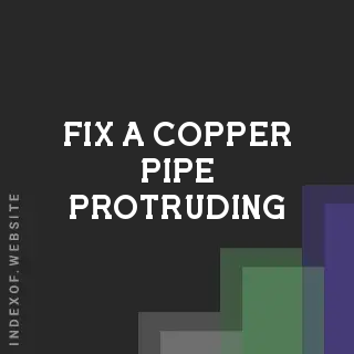 How to Fix a Copper Pipe Protruding into an Alcove Shower Space