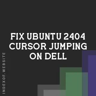 Fix Ubuntu 24.04 Cursor Jumping on Dell Inspiron 5410 | Touchpad Guide