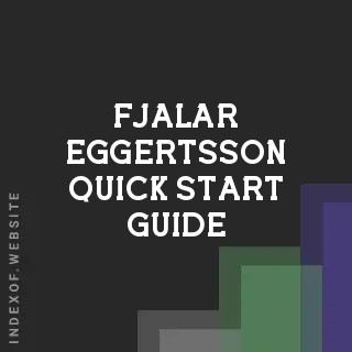 Fjalar Eggertsson Quick Start Guide | Indexof