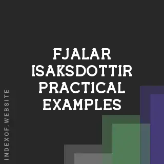 Fjalar Isaksdottir Practical Examples | Indexof